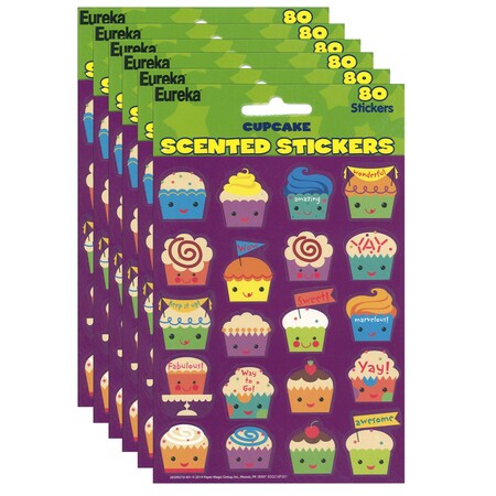 Eureka Cupcake Scented Stickers, PK480 650921